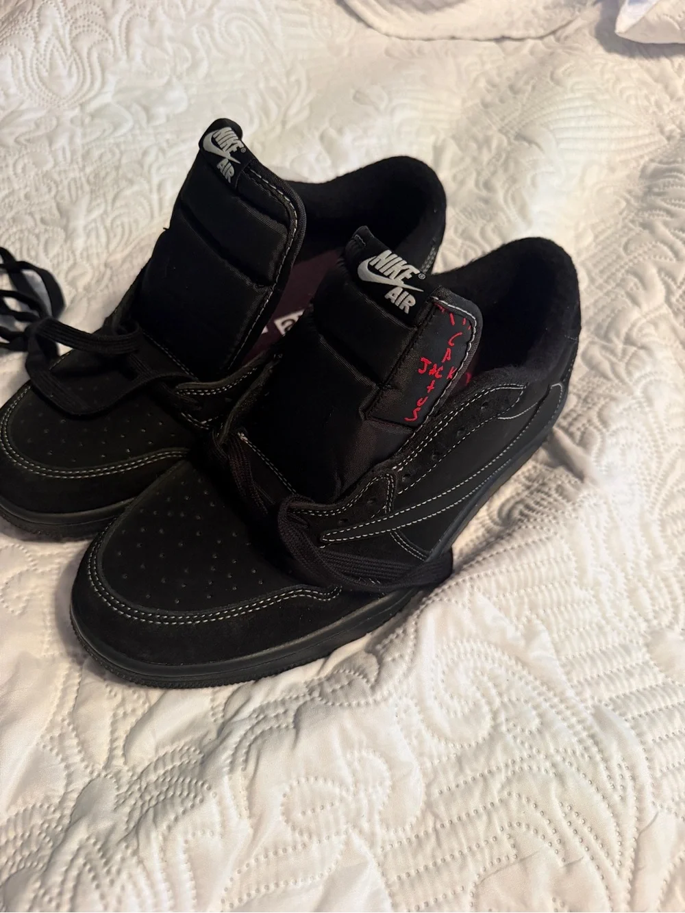 Nike Black Travis Scott Air Jordan 1 Low Sneakers - Men’s 9.5